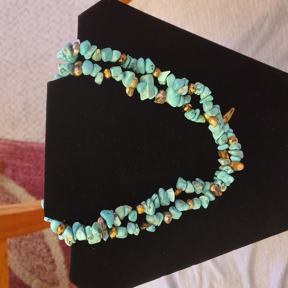 Turquoise Vintage Double Strands Necklace